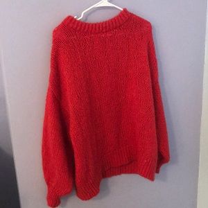 Zara Orange/red oversized sweater